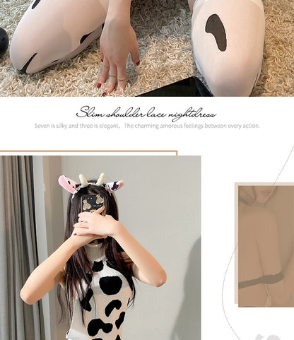 Cow Print Sweater Dress