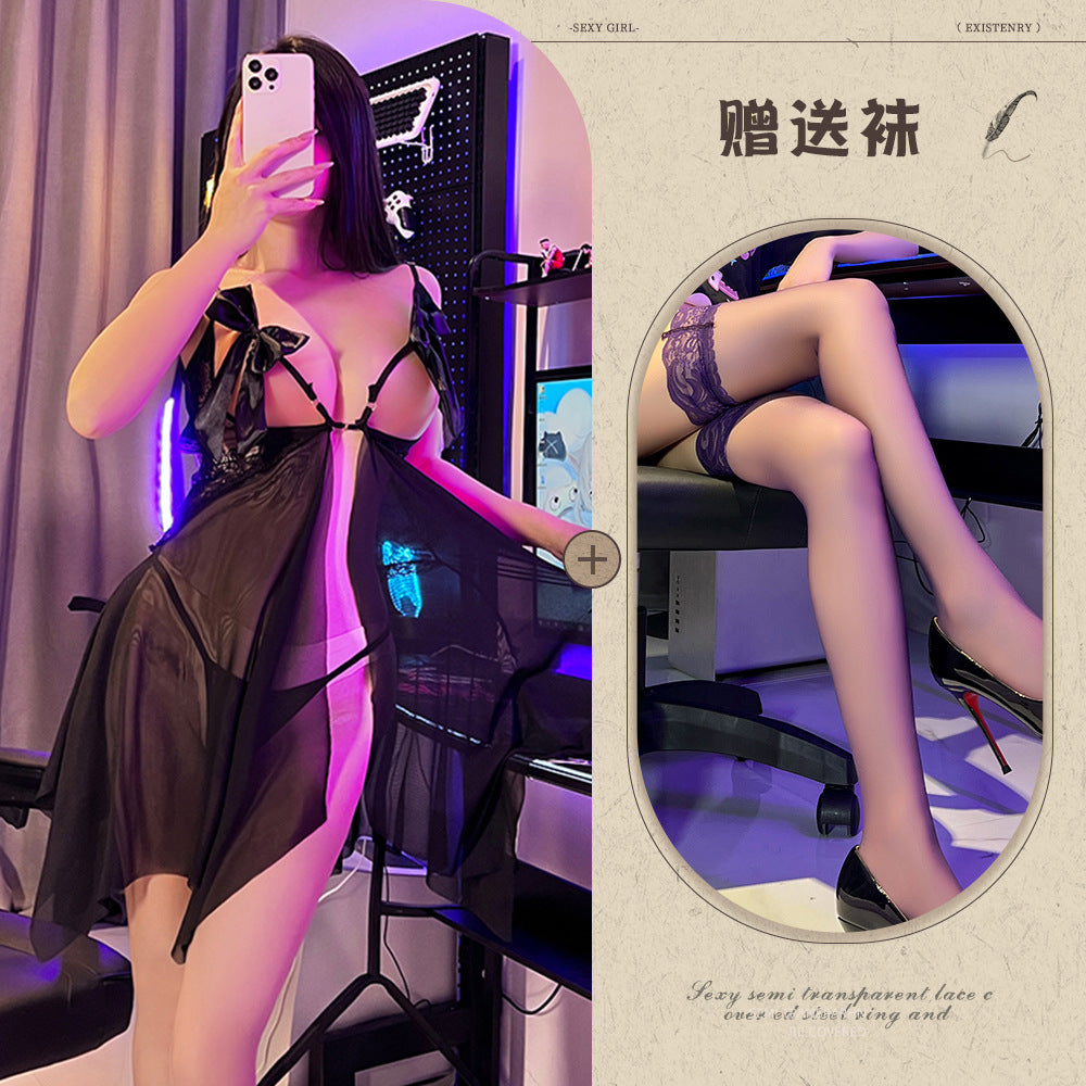 Sheer Bow Nightdress