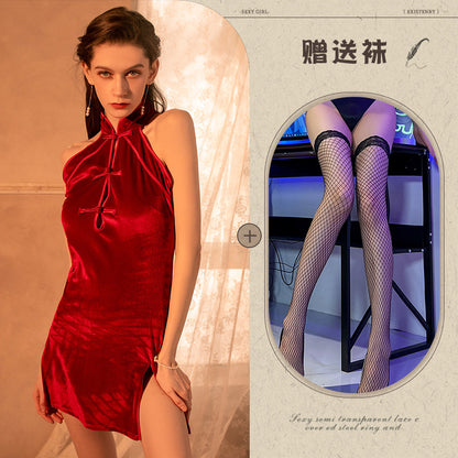 High-Slit Qipao Set
