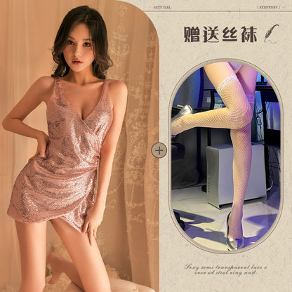 Sequin Slit Nightdress