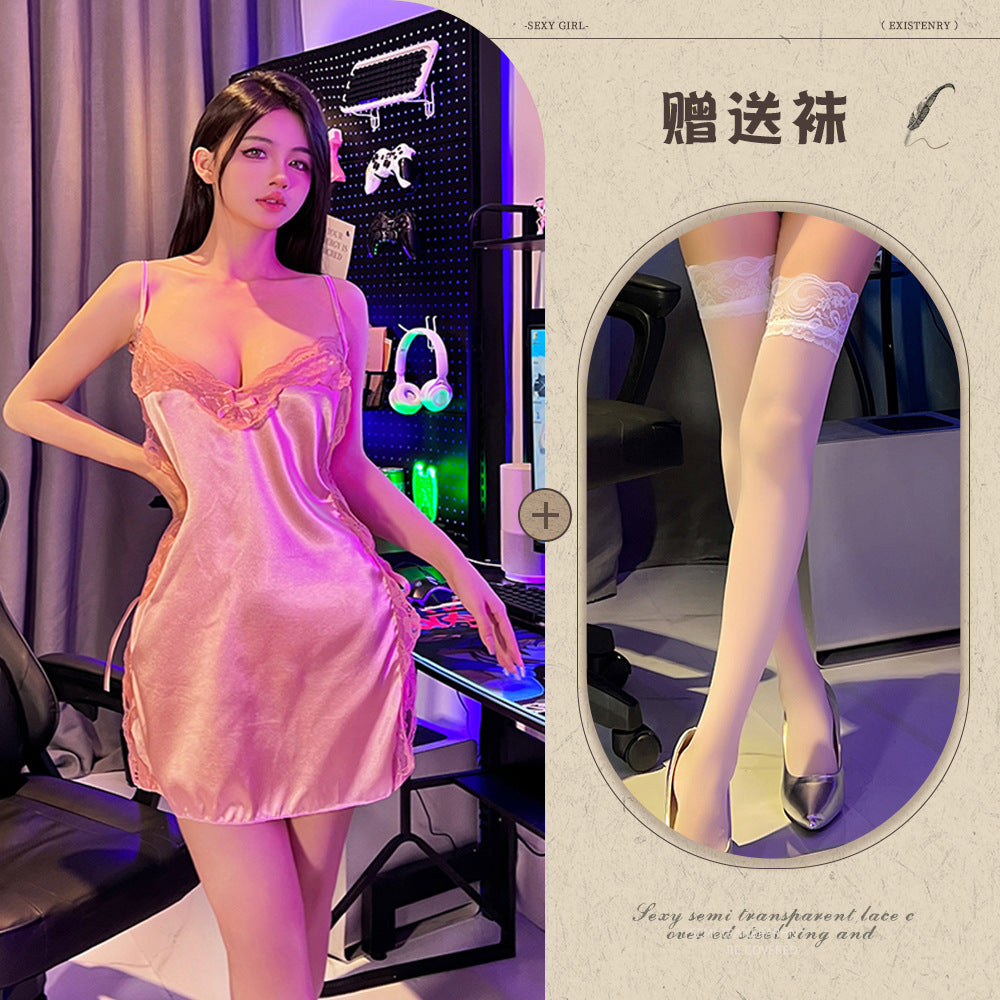 Silk Slit Nightdress