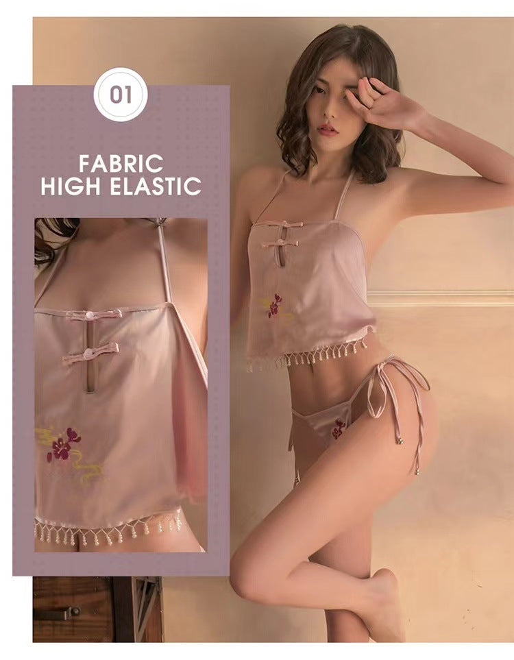 Embroidered Bustier Set