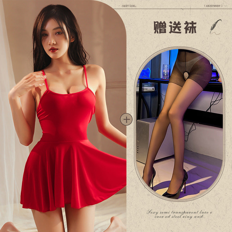 Sheer Backless Chemise