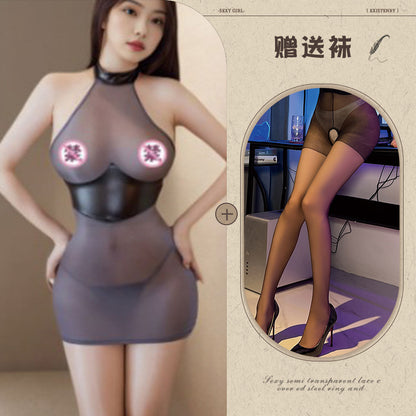 Sheer Secretary Dress