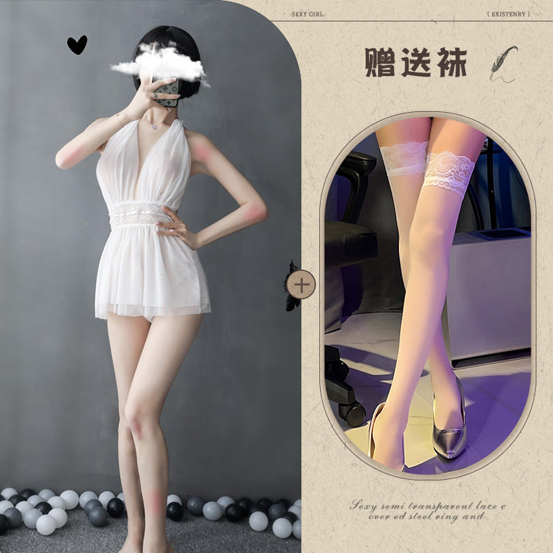 Sheer Backless Nightdress