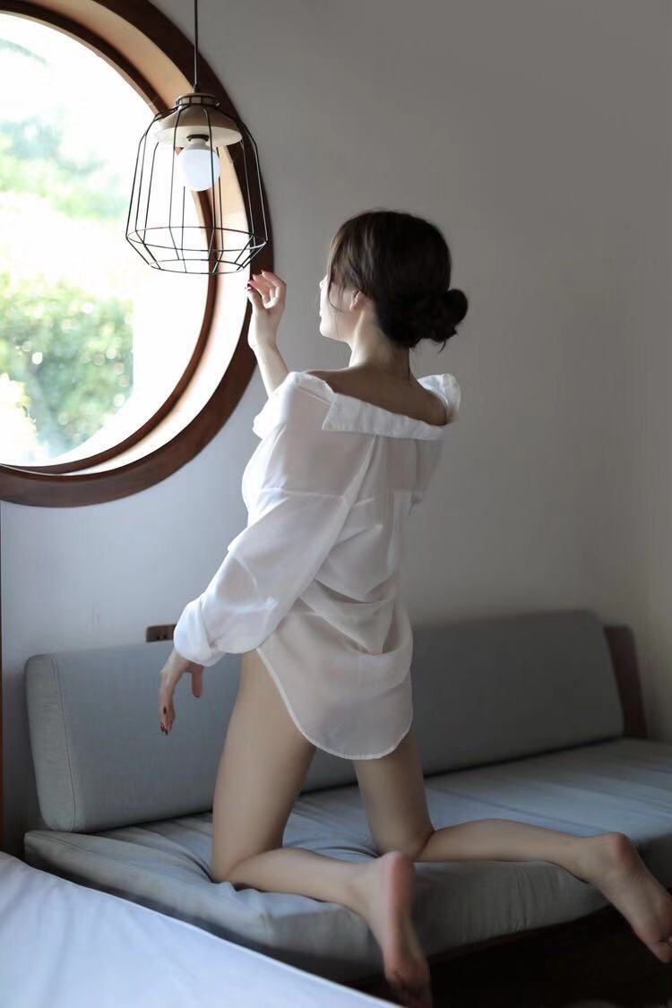 Sheer White Shirt Dress