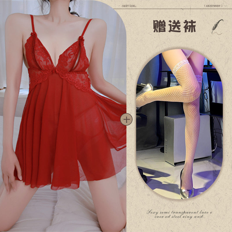 Sheer Open Crotch Teddy