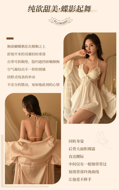 Silk Robe at Chemise Set 