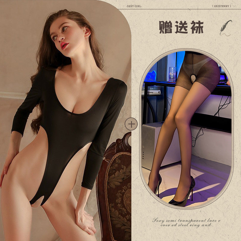 Open Crotch Lace Teddy