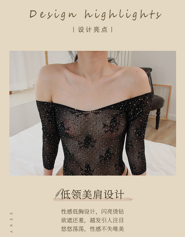 Glitter Cutout Plus-Size Catsuit