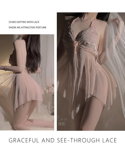 Butterfly Sheer Lingerie Nightgown