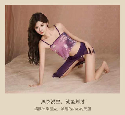 High-Slit Chiffon Dress