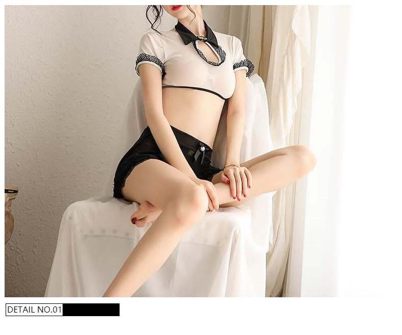 Sheer Waist Cut-out Set