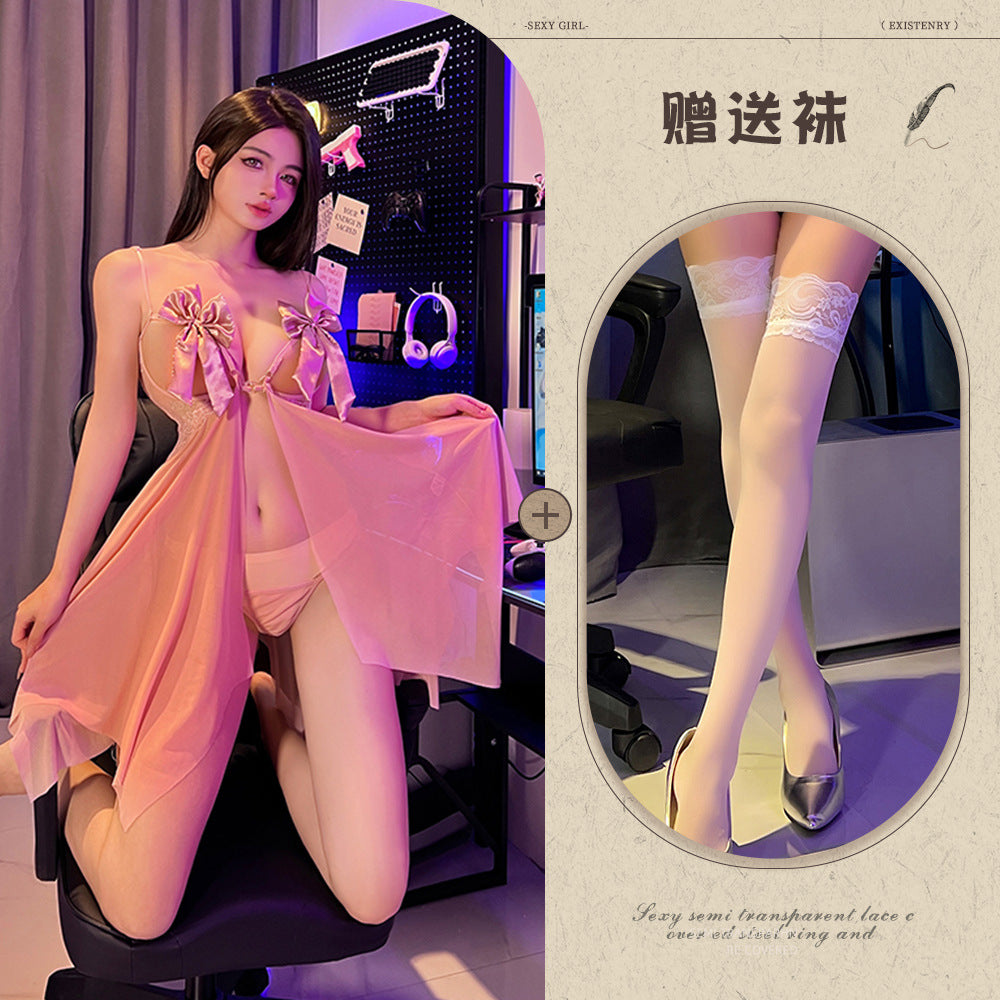 Sheer Bow Nightdress