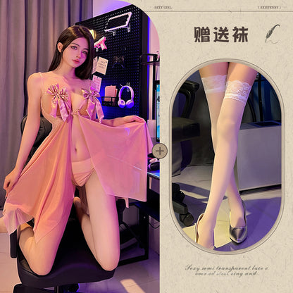 Sheer Bow Nightdress
