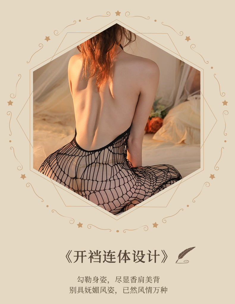 Open-Crotch Sheer Bodystocking