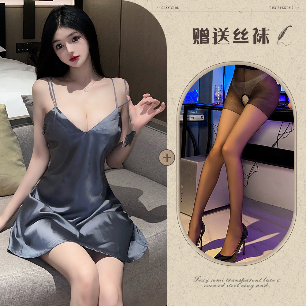 Backless Chemise Set