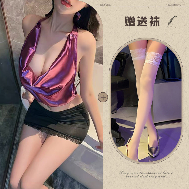 Purple Secretary Dress