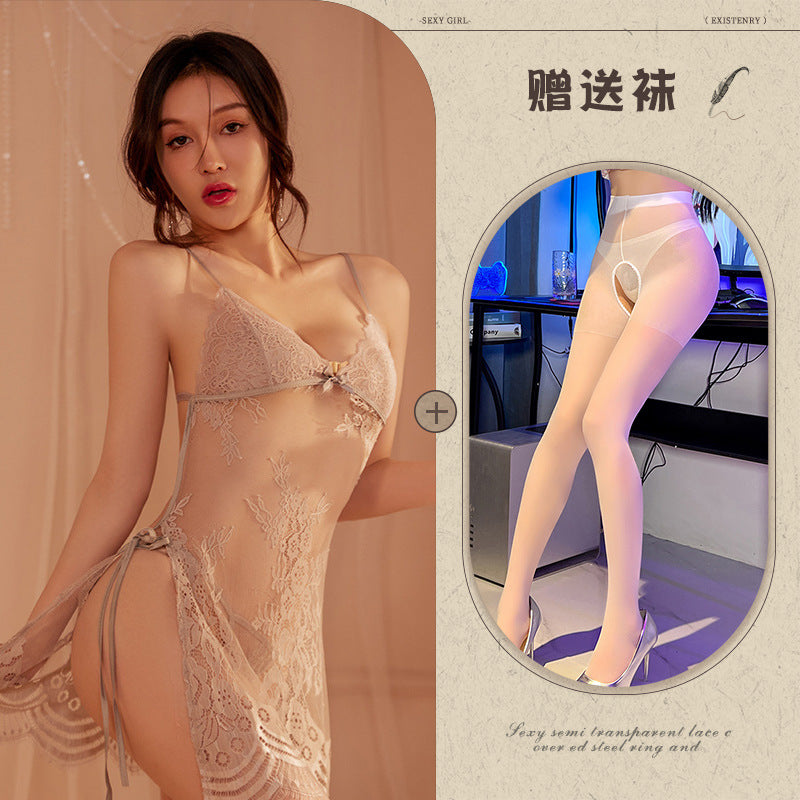 Lace Tie-front Chemise