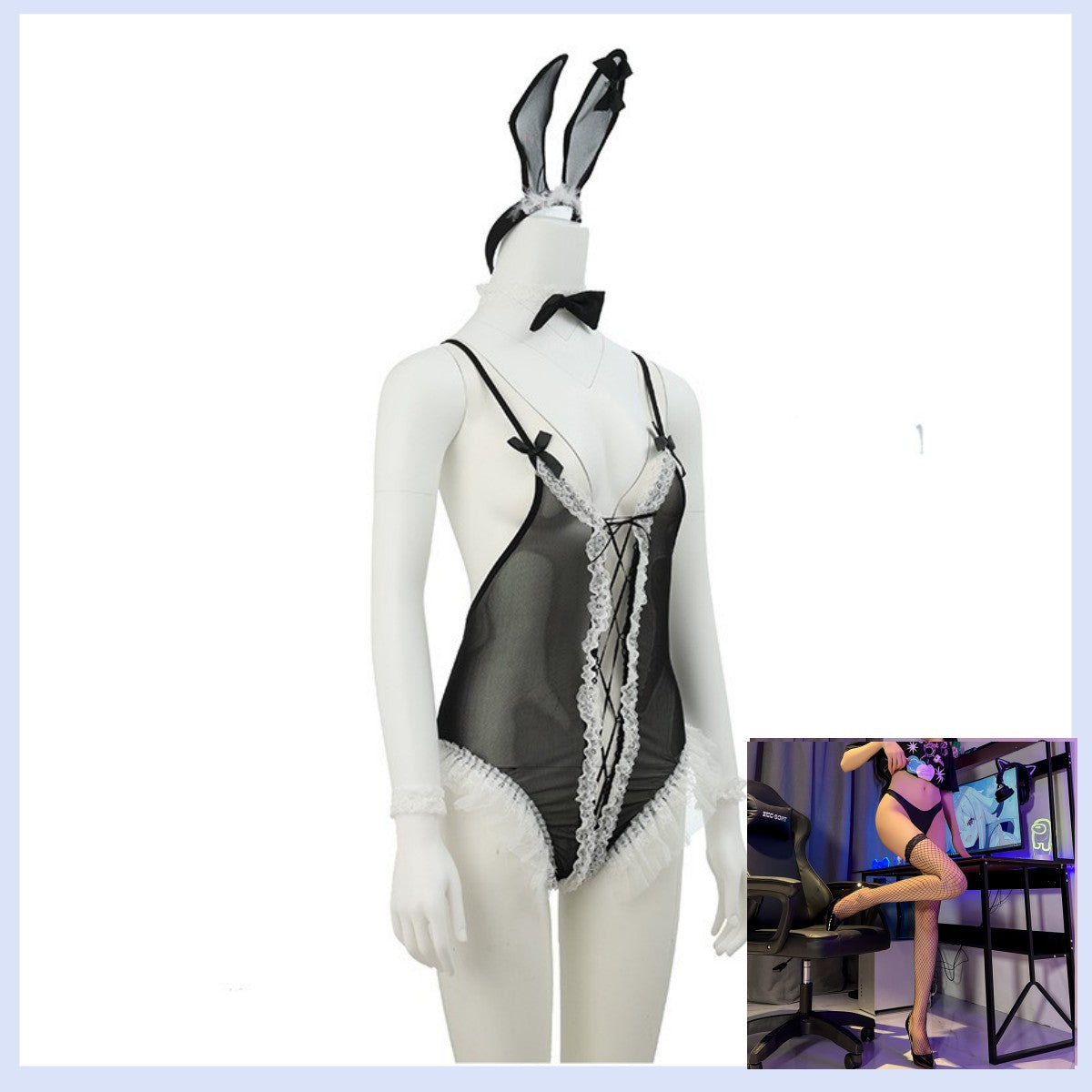 Bunny Open Crotch Set 
