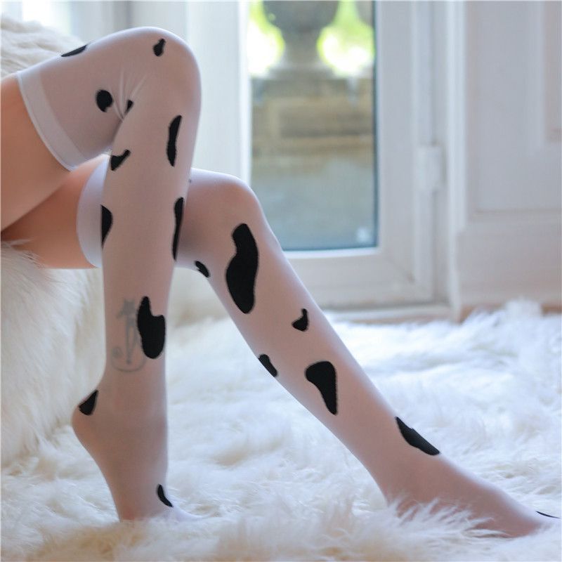 Cow Print Stockings