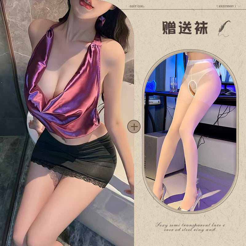 Purple Secretary Dress