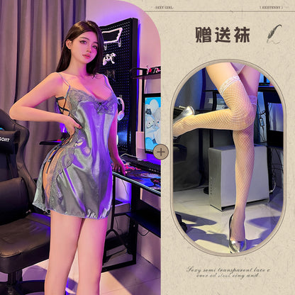 Silk Slit Nightdress