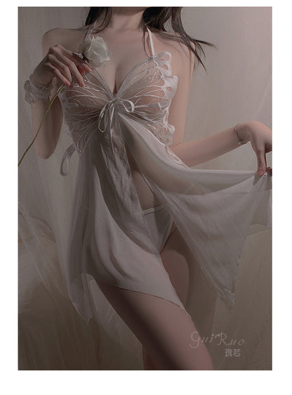 Butterfly Sheer Lingerie Nightgown