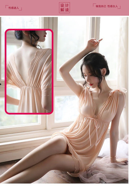 Plus Size Sheer Mesh Babydoll