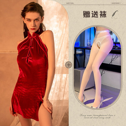 High-Slit Qipao Set