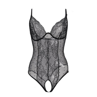 Sheer Open Crotch Bodysuit