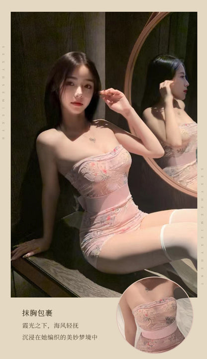 Embroidered Kimono Dress