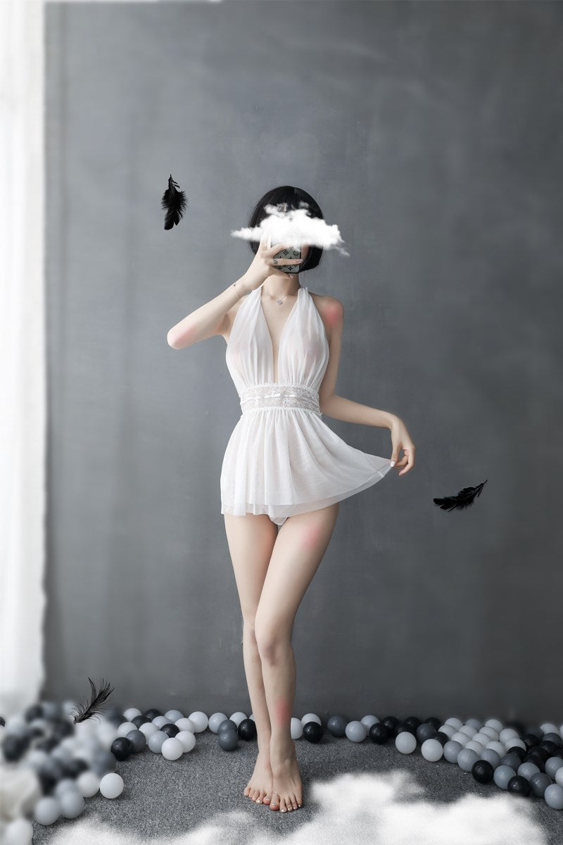 Sheer Backless Nightdress