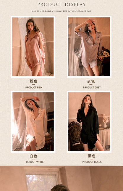 Oversized Satin Pajama Set