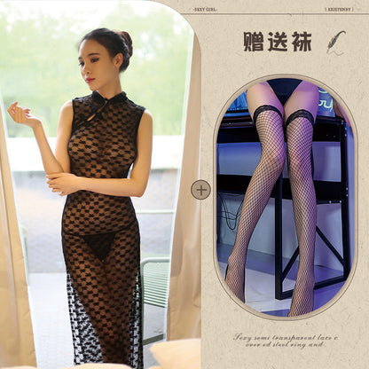 Sheer Qipao Dress