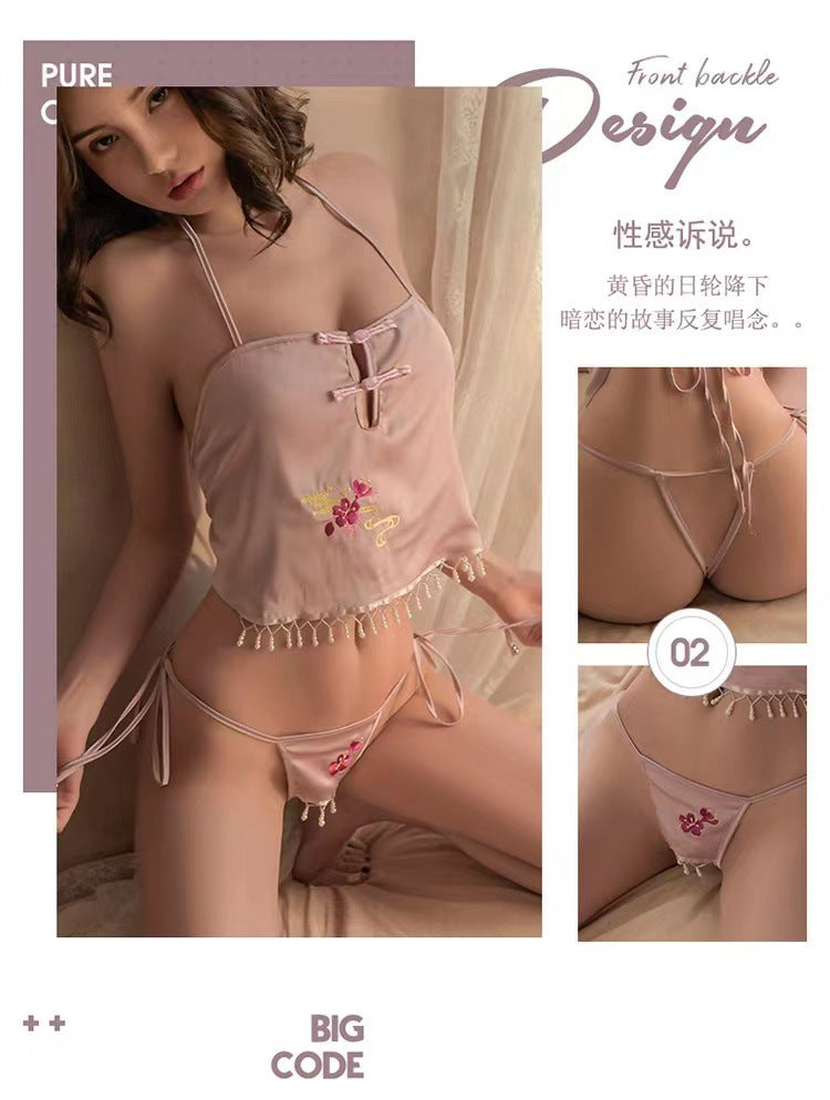 Embroidered Bustier Set