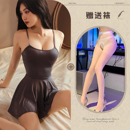 Sheer Backless Chemise