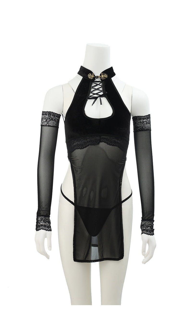 Slit Cheongsam Roleplay Costume Set
