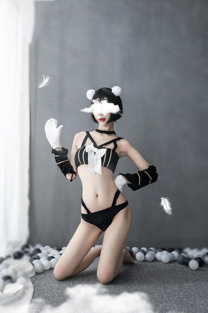 Catwoman Corset with Cut-Out Design