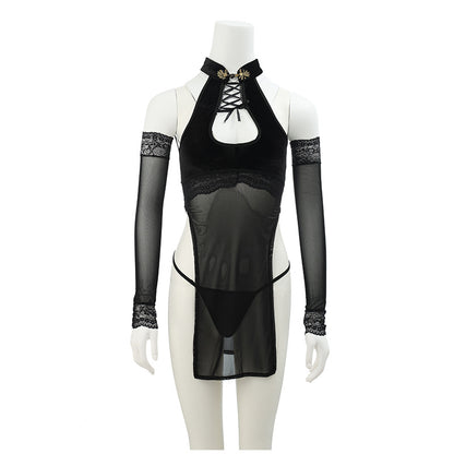 Slit Cheongsam Roleplay Costume Set