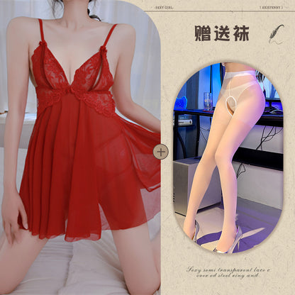 Sheer Open Crotch Teddy
