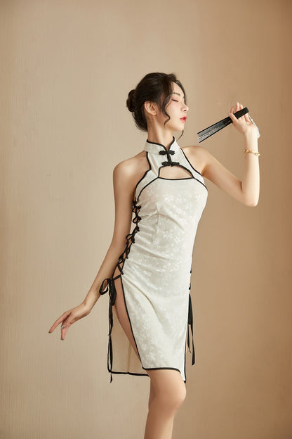 Lace-up Qipao Set