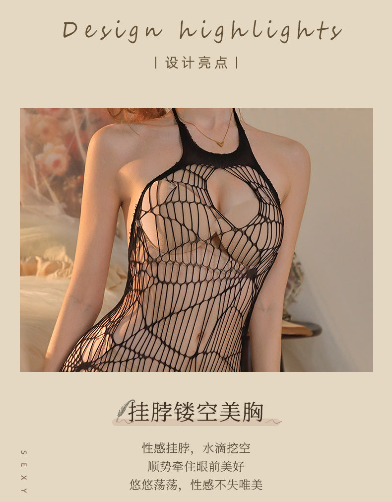 Open-Crotch Sheer Bodystocking