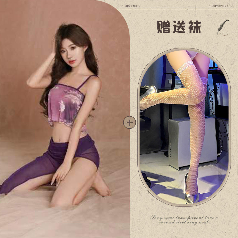 High-Slit Chiffon Dress