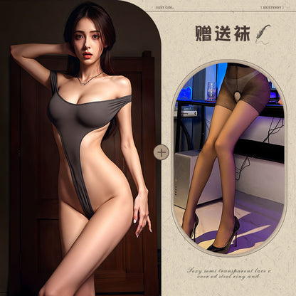 Open Crotch Teddy Set
