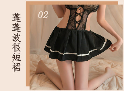 JK Schoolgirl Mesh Lingerie Costume