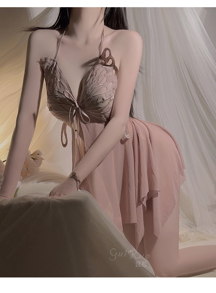 Butterfly Sheer Lingerie Nightgown