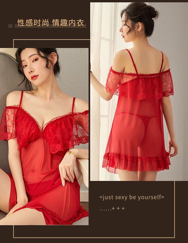 Sheer Chiffon Robe with Lace Trim