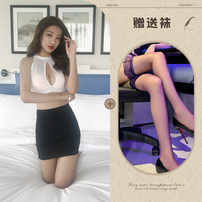 Open-Back Maid Apron