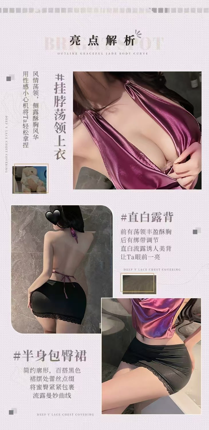 Purple Secretary Dress